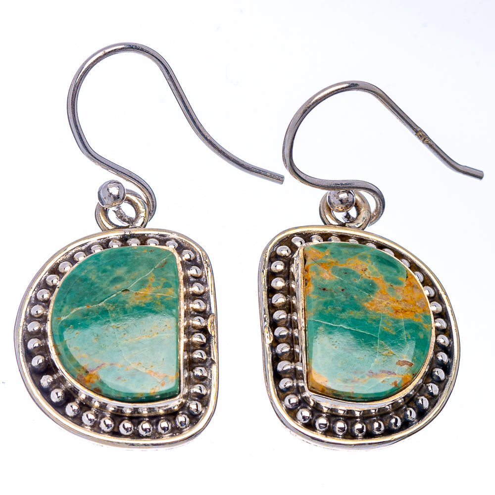 Royston Turquoise Earrings 1 1/4" (.925 Sterling Silver)