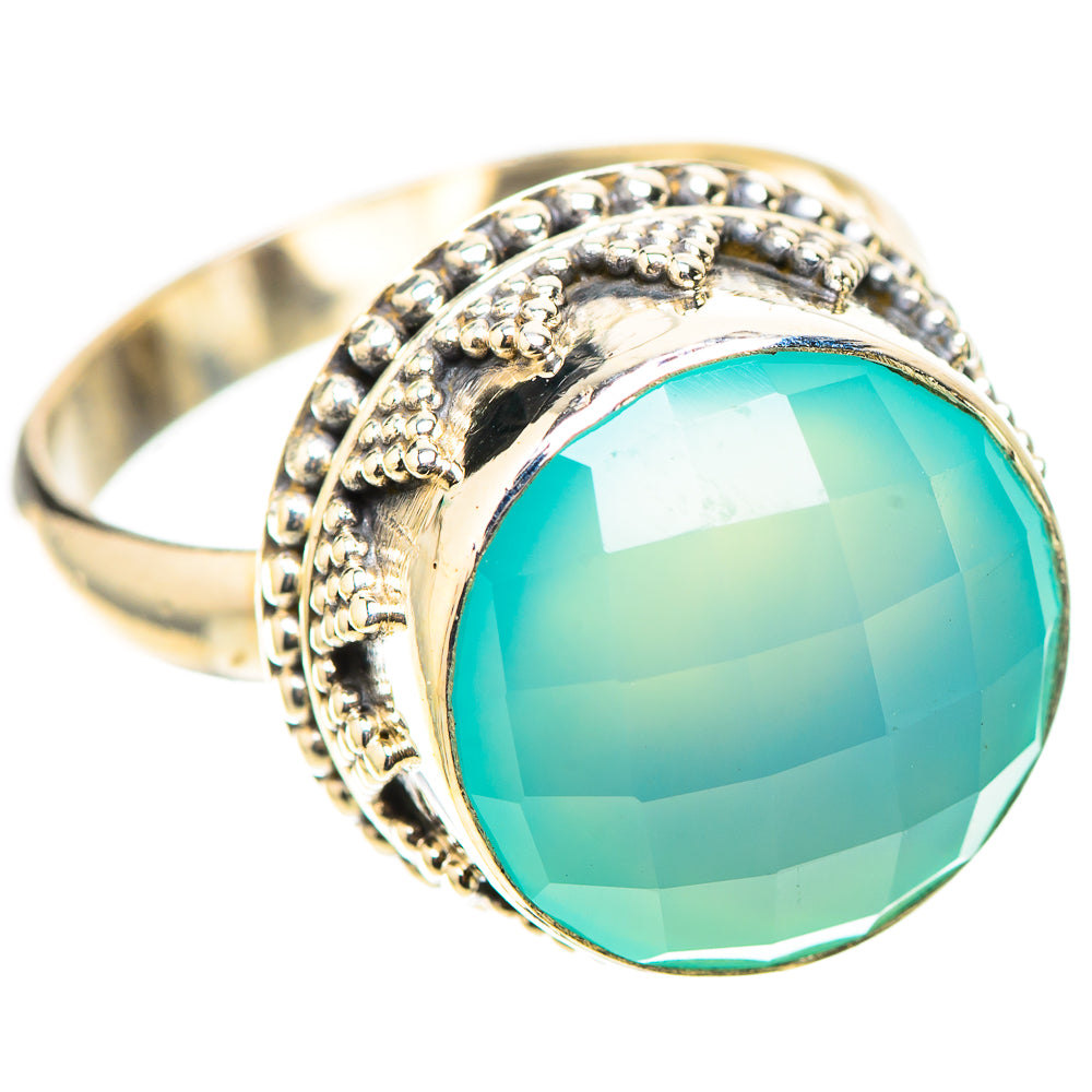 Aqua Chalcedony Ring Size 9 (925 Sterling Silver) RING138708