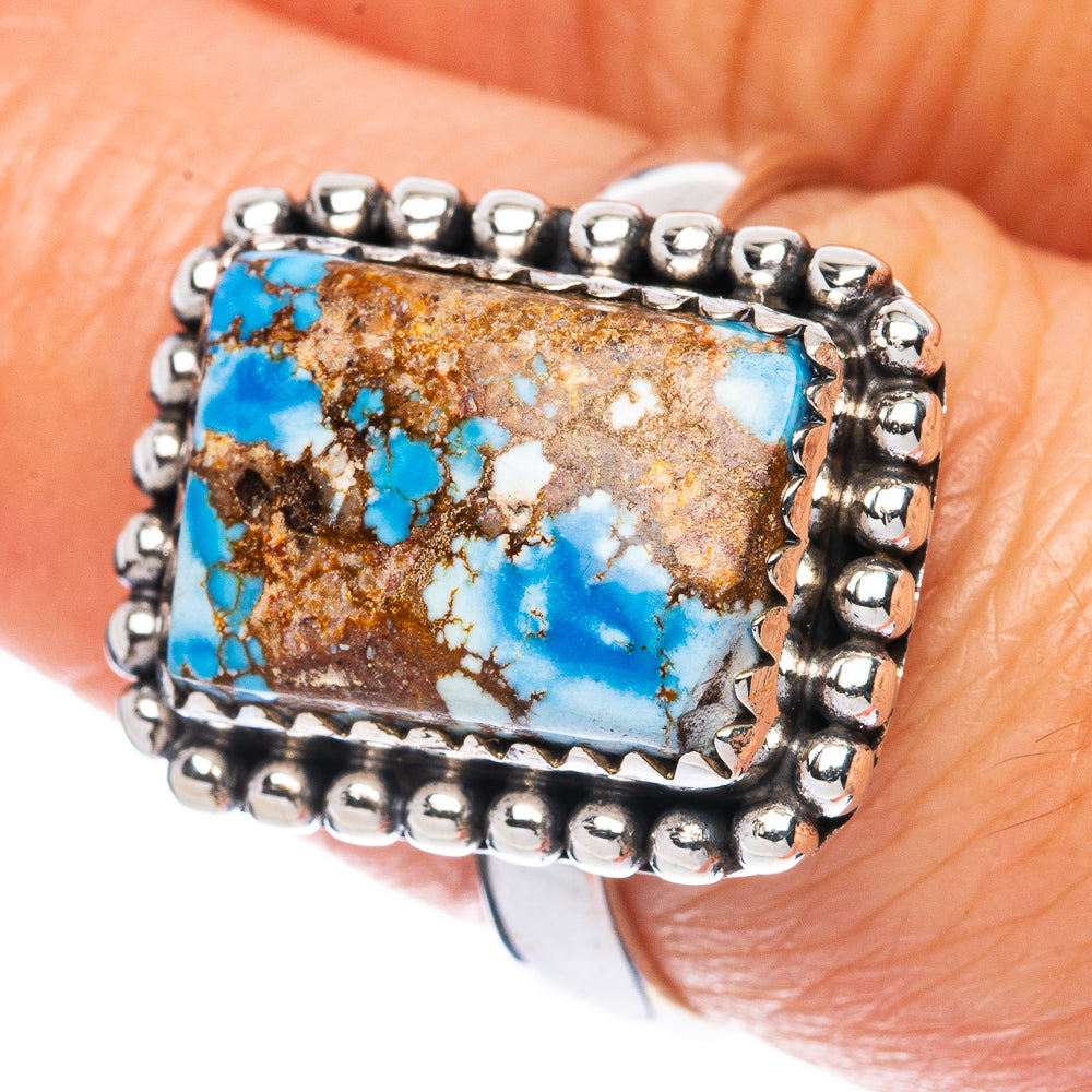 Rare Golden Hills Turquoise Ring Size 8 (925 Sterling Silver) R2869