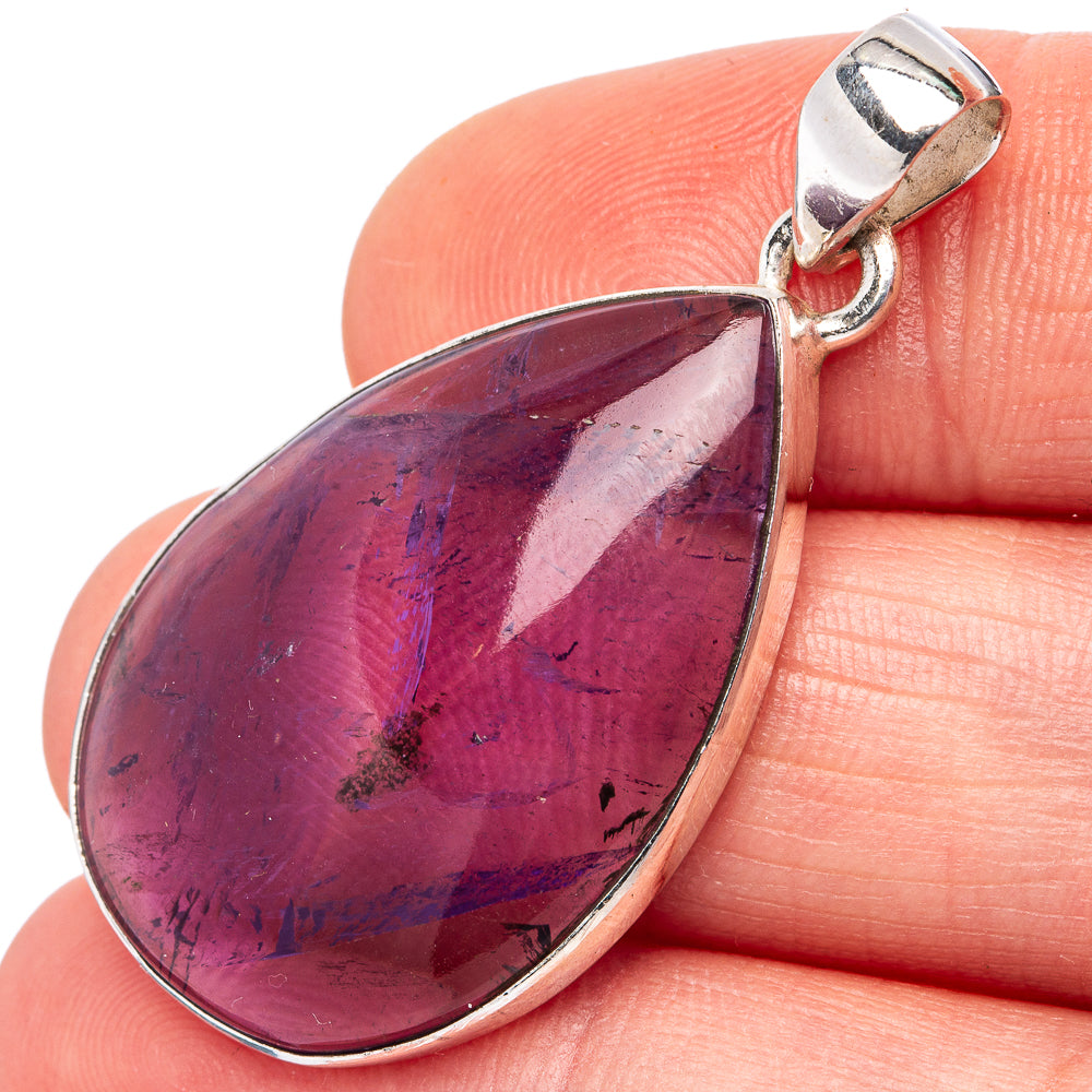 Star Amethyst Pendant 1 5/8" (.925 Sterling Silver)