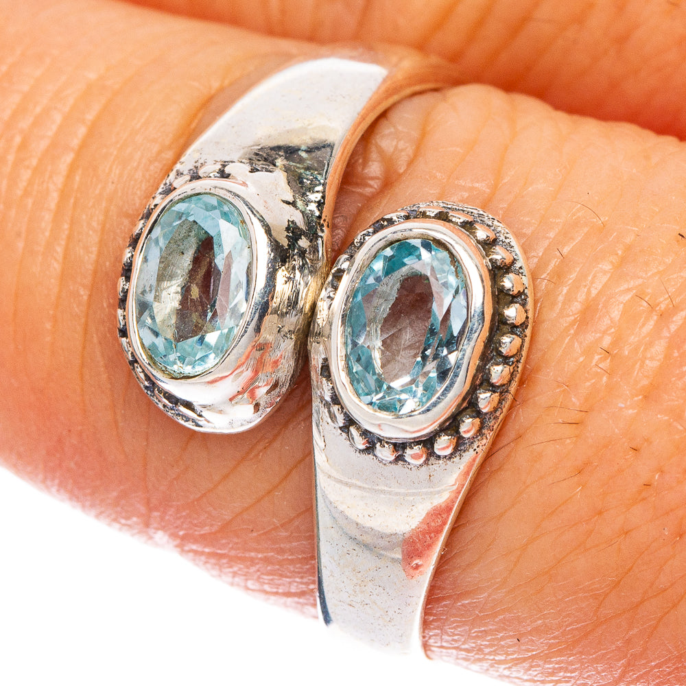 Blue Topaz Ring Size 9 (925 Sterling Silver) R1229