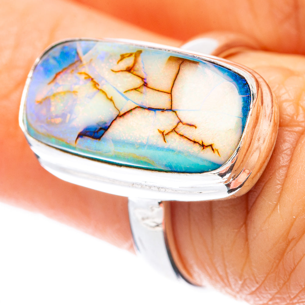 Rare Sterling Opal Ring Size 6.25 (925 Sterling Silver) R2223
