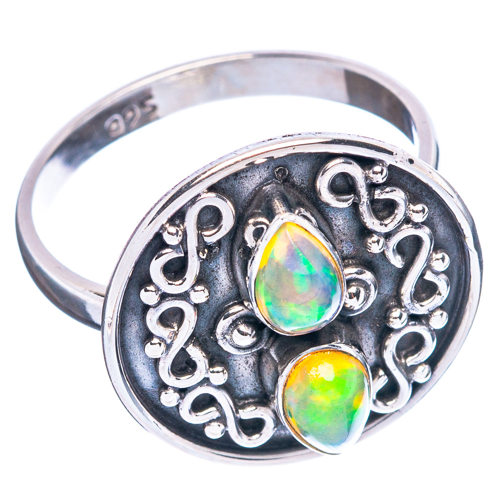 Rare  Ethiopian Opal Ring Size 8 (925 Sterling Silver) R3744