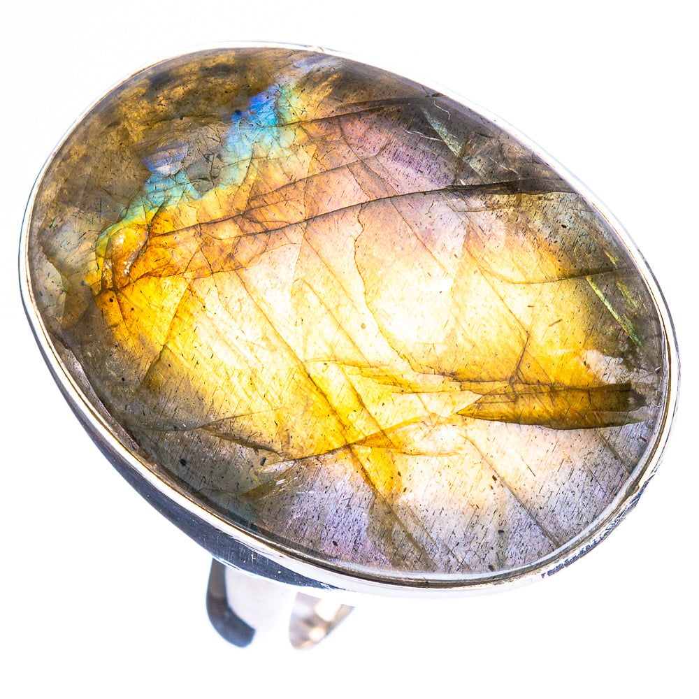 Labradorite Ring Size 8.5 (925 Sterling Silver) R4670