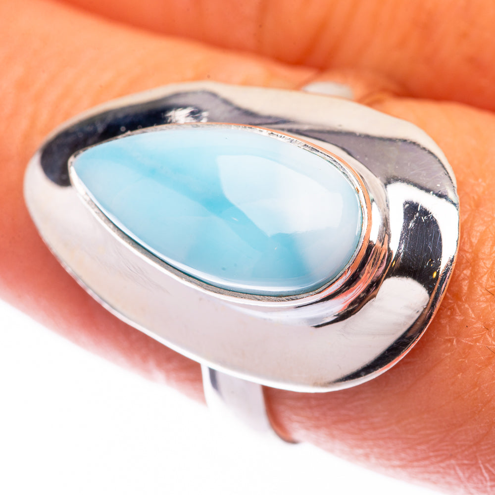 Larimar 925 Sterling Silver Ring Size 8 (925 Sterling Silver) RING140283