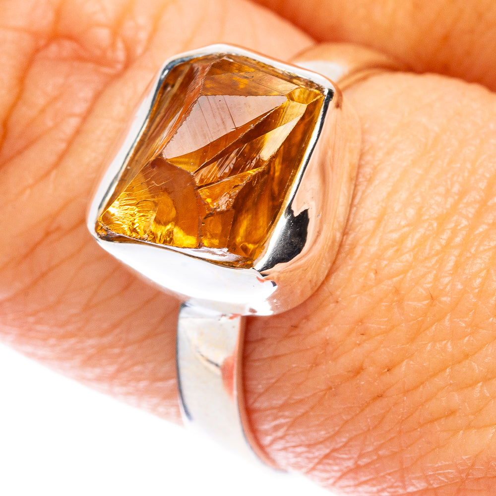 Raw Citrine Ring Size 8 (925 Sterling Silver) R146788