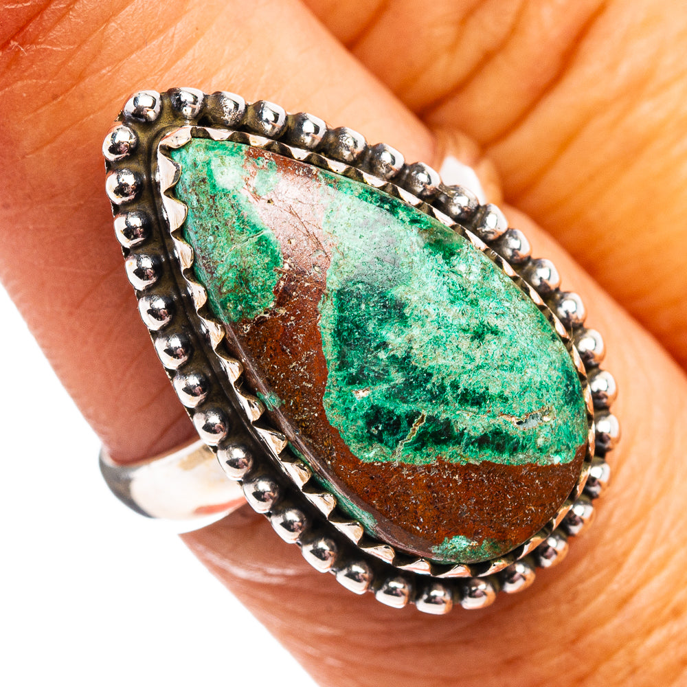 Chrysocolla Ring Size 7.75 (.925 Sterling Silver)