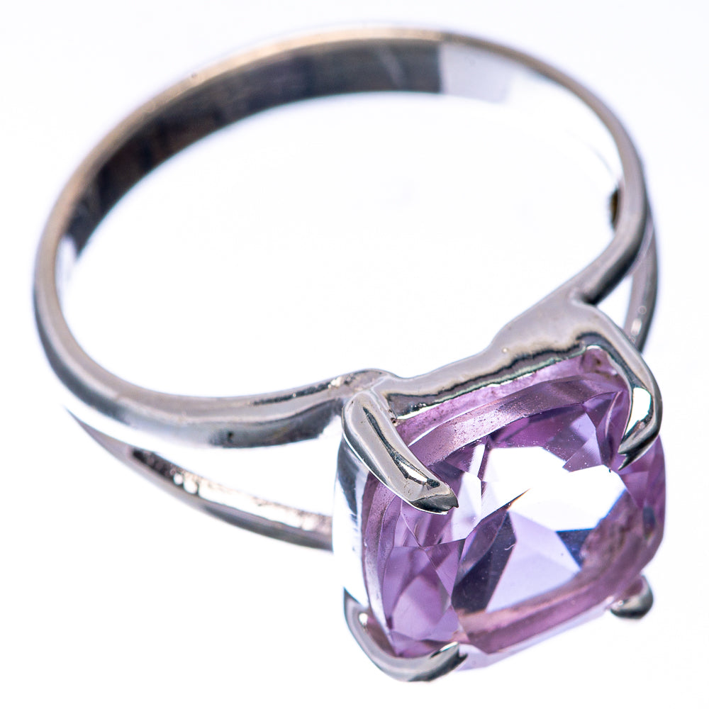 Faceted Pink Amethyst Ring Size 8 (925 Sterling Silver) R145149