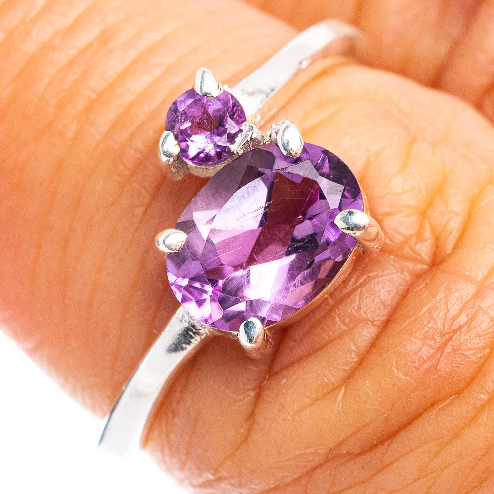Amethyst Dainty Ring Size 6.5 (.925 Sterling Silver)