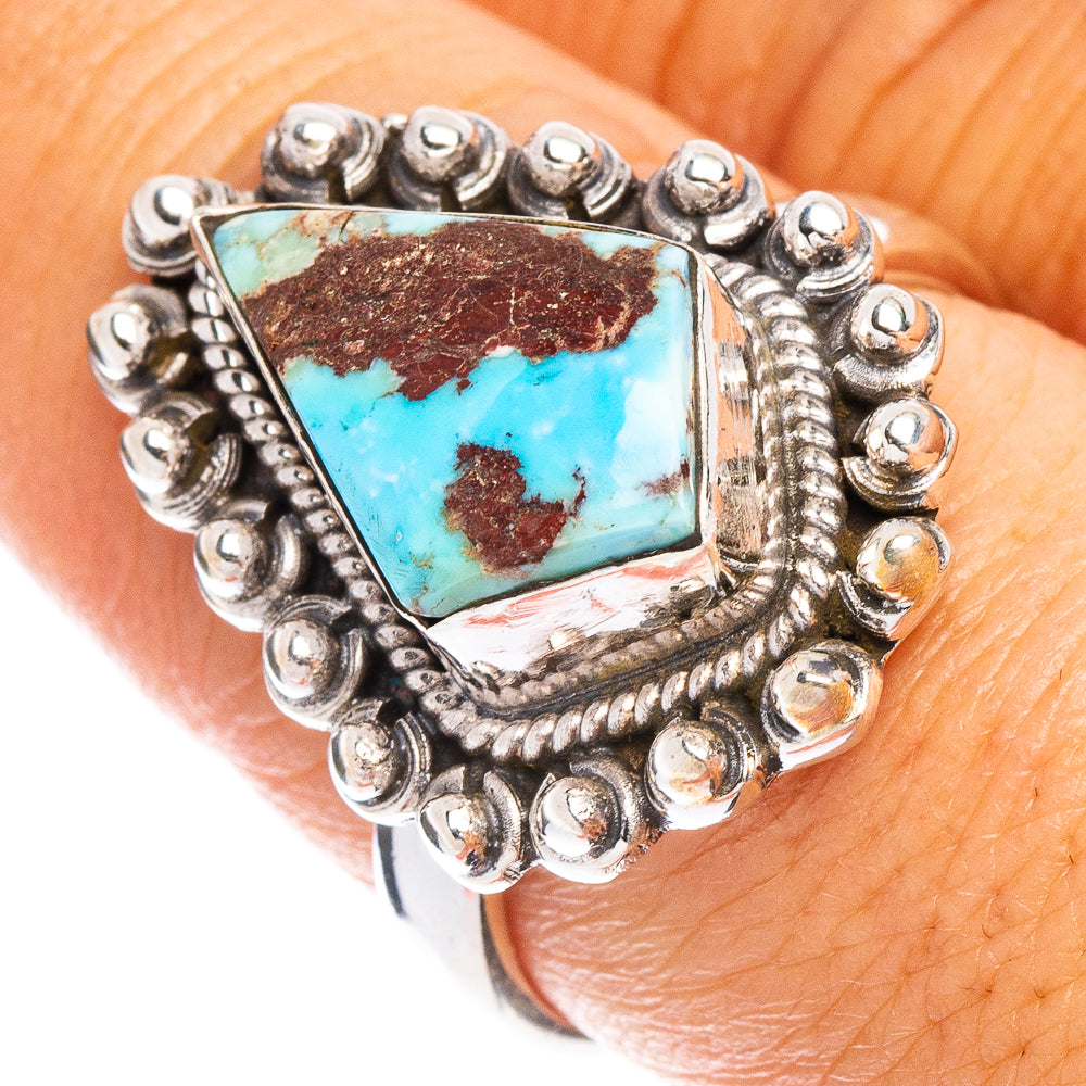 Rare Golden Hills Turquoise Ring Size 8 (925 Sterling Silver) R7853