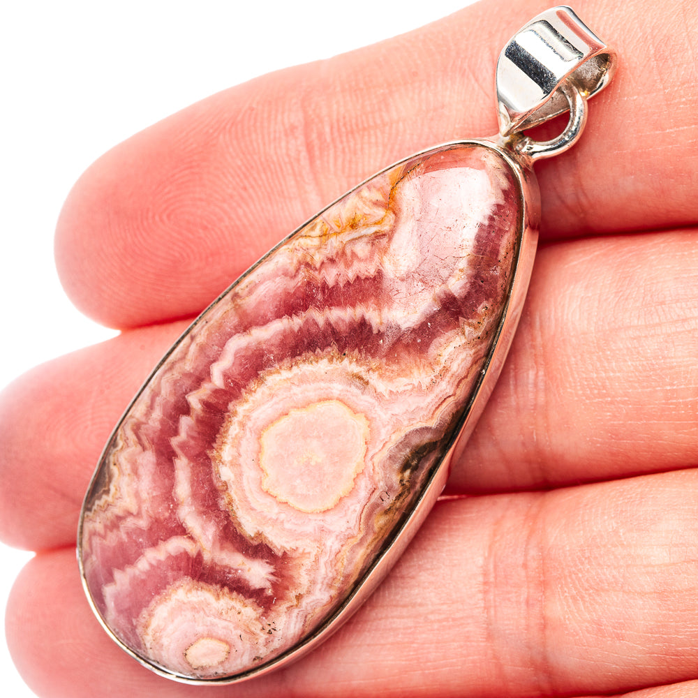 Premium Rhodochrosite Pendant 2 1/4" (.925 Sterling Silver)