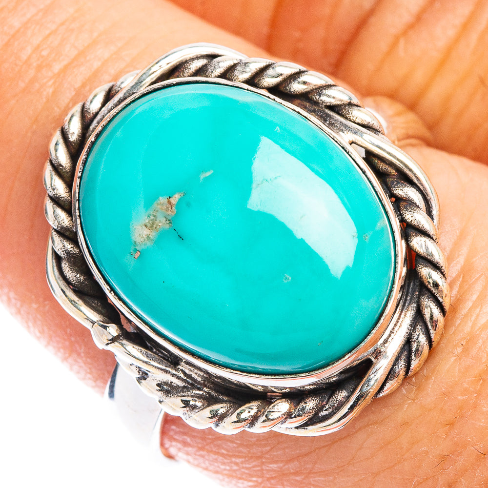 Rare Kingman Turquoise Ring Size 8.75 (.925 Sterling Silver)