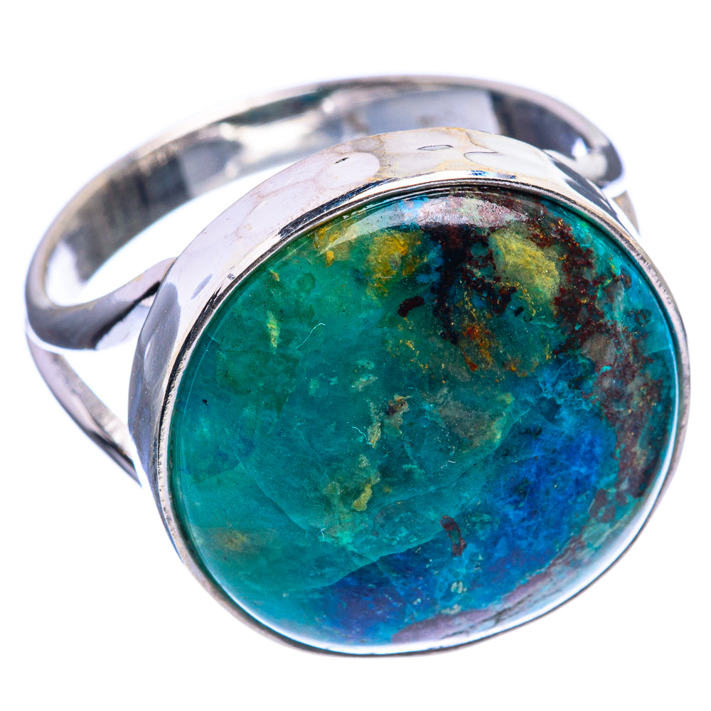 Large Chrysocolla Ring Size 14.5 (925 Sterling Silver) R142493