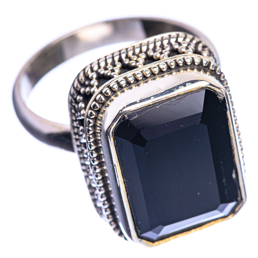 Black Onyx 925 Sterling Silver Ring Size 9