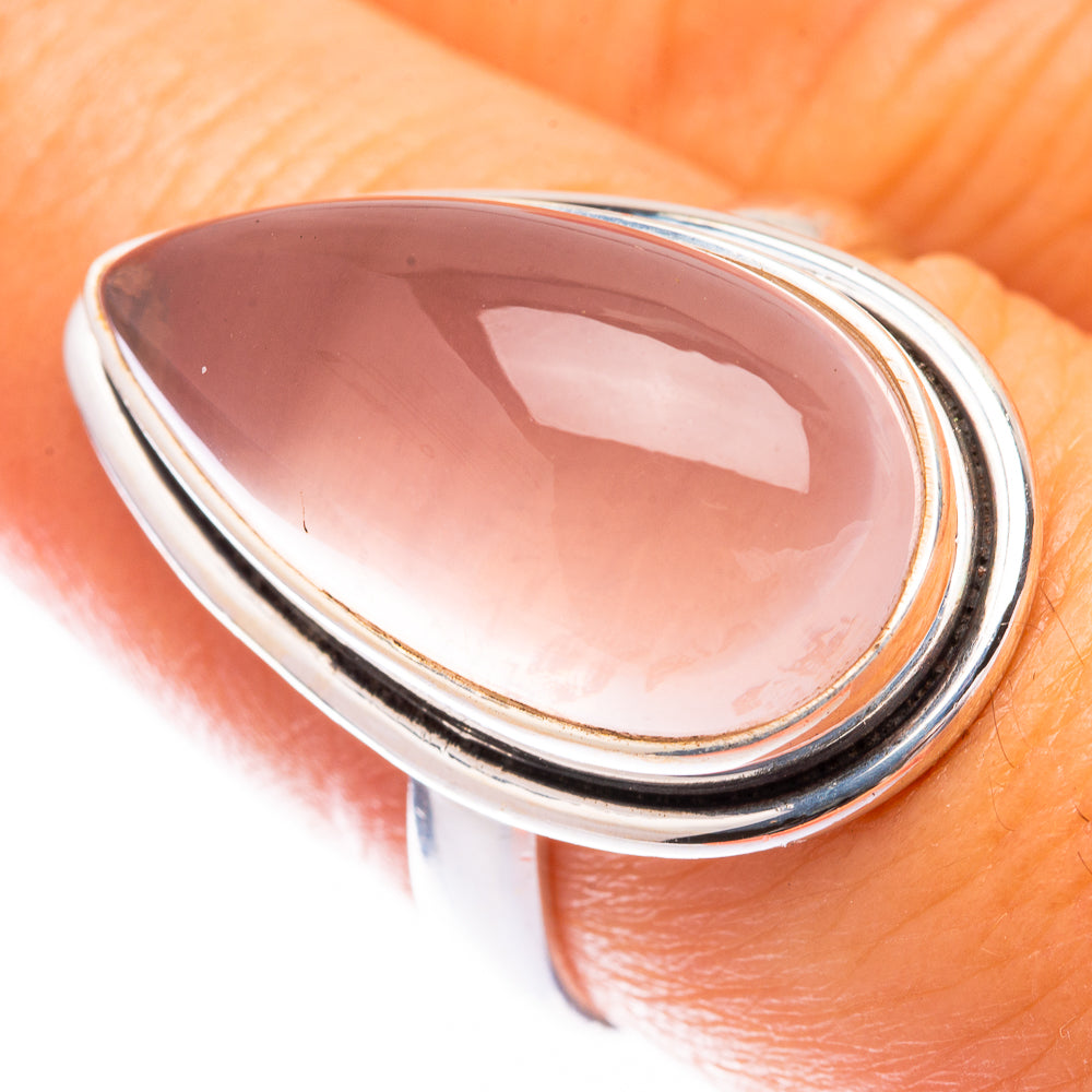 Rose Quartz Ring Size 7.75 (925 Sterling Silver) R140727