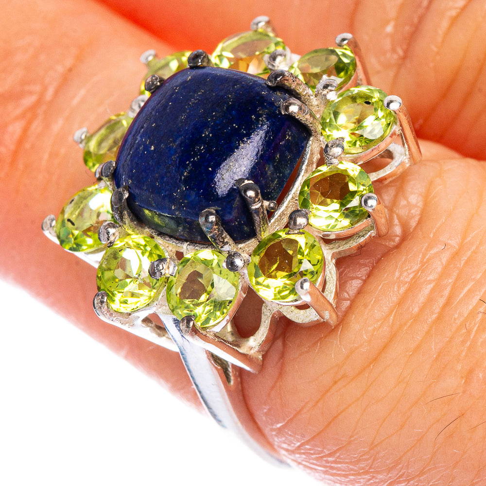 Lapis Lazuli, Peridot Ring Size 7 (925 Sterling Silver) R147168
