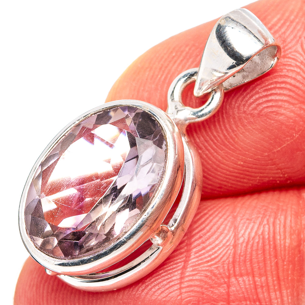 Faceted Ametrine Dainty Pendant 1" (.925 Sterling Silver)