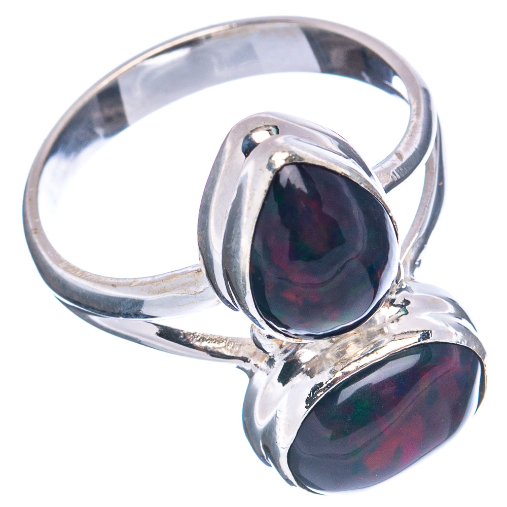 Premium Black Opal Ring Size 8.75 (.925 Sterling Silver)