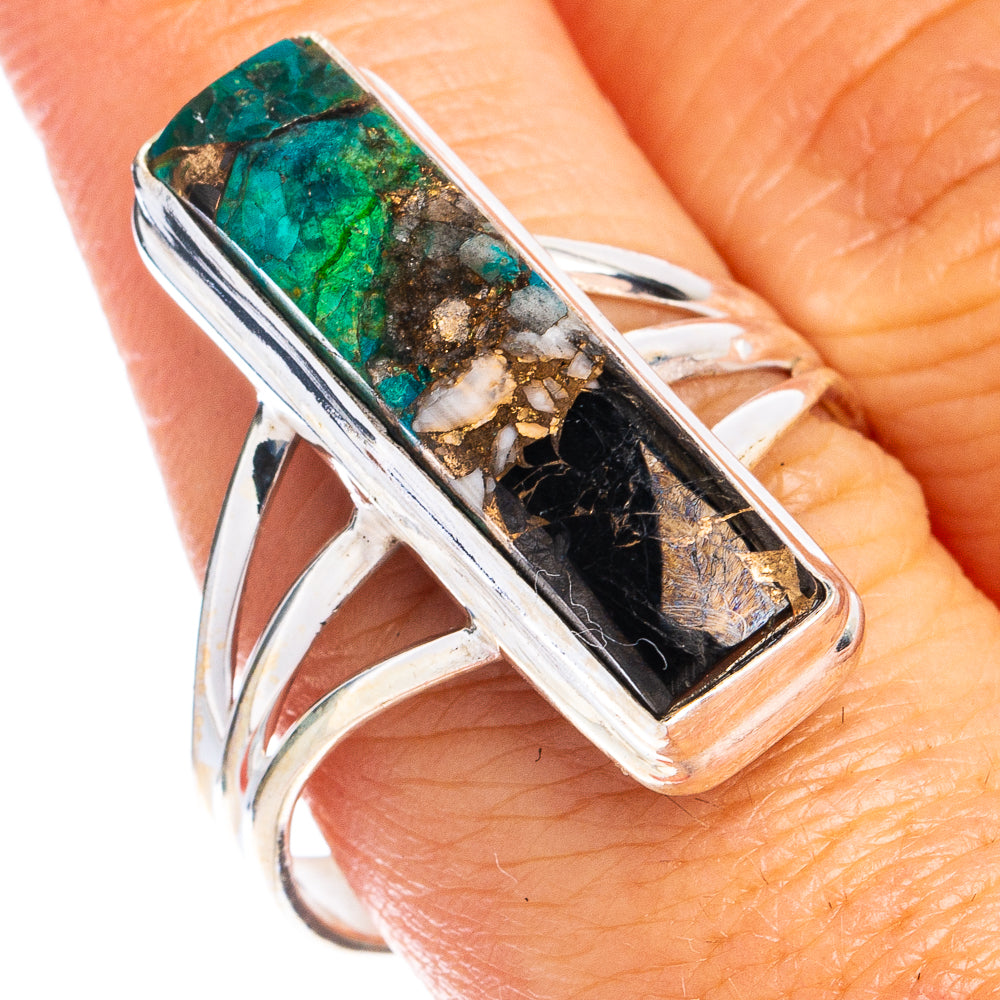 Copper Chrysocolla Ring Size 9.75 (925 Sterling Silver) R8522