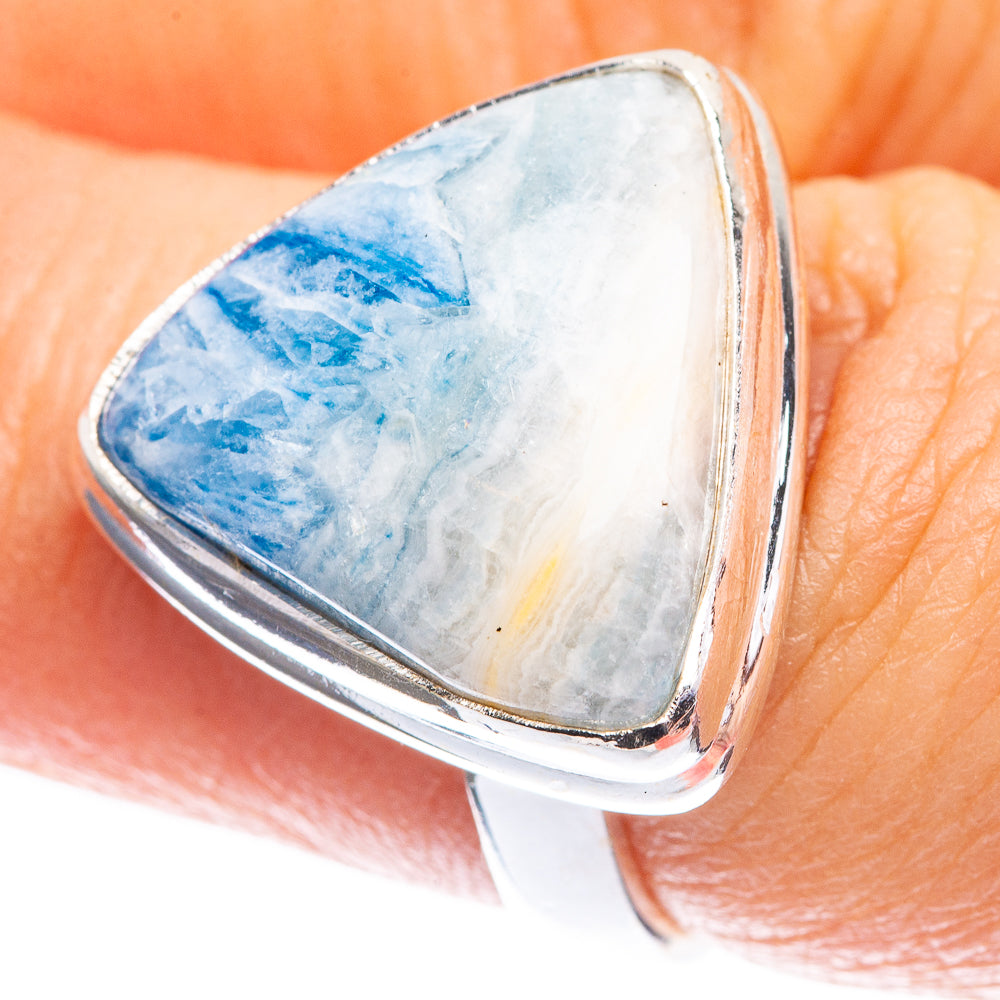 Blue Scheelite Ring Size 7 (925 Sterling Silver) R143072