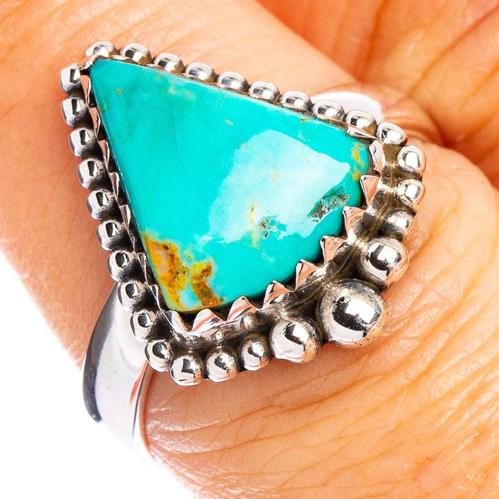 Rare Kingman Turquoise Ring Size 7.75 (.925 Sterling Silver)