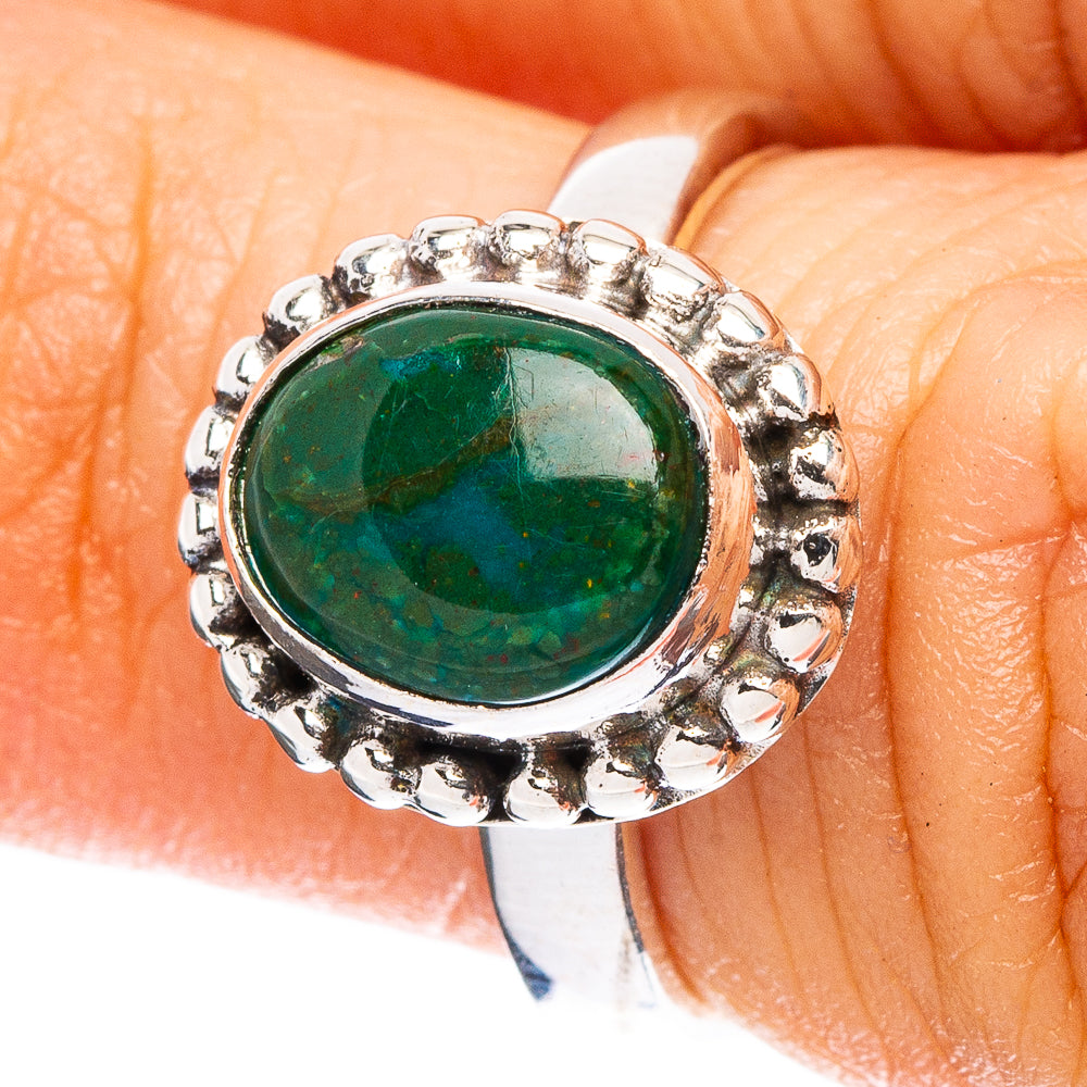 Chrysocolla Ring Size 5 (925 Sterling Silver) R5071