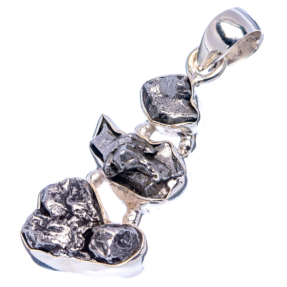 Rare Campo Del Cielo Meteorite Pendant 1 1/2" (.925 Sterling Silver)