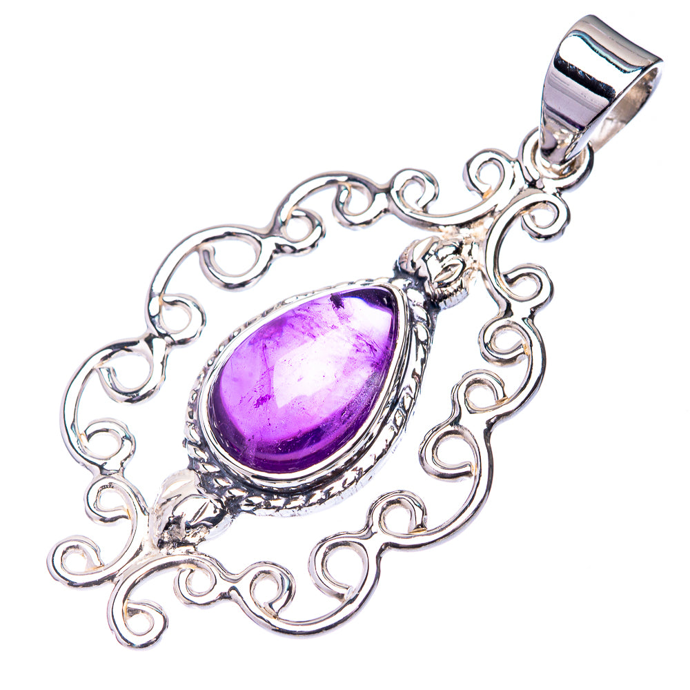 Premium Amethyst Pendant 1 3/4" (925 Sterling Silver) P38775