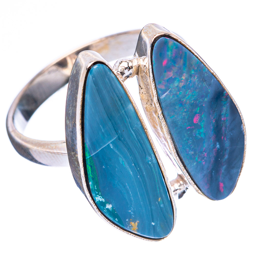 Rare Doublet Opal Ring Size 8 (925 Sterling Silver) R4306