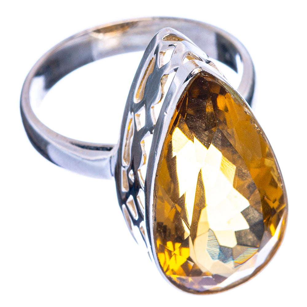 Faceted Citrine Ring Size 8 (925 Sterling Silver) R144395