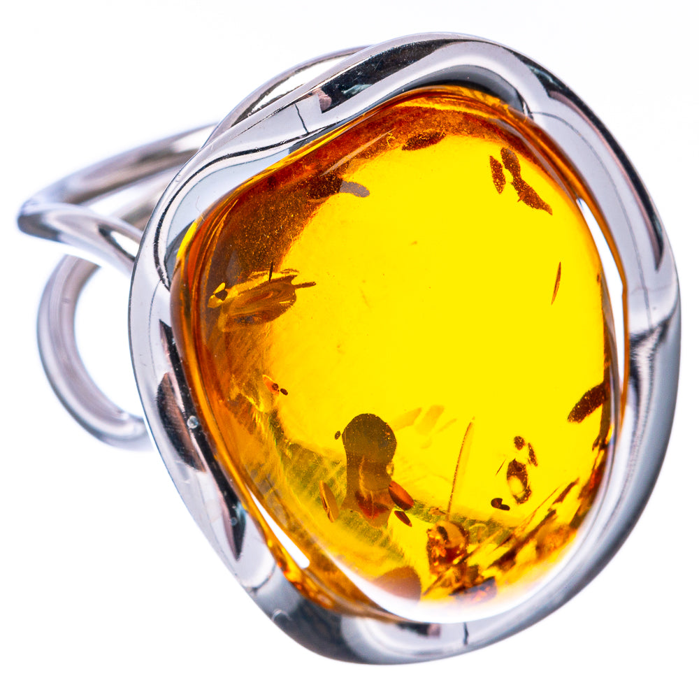 Baltic Amber Ring Size 9.5 (925 Sterling Silver) R1872