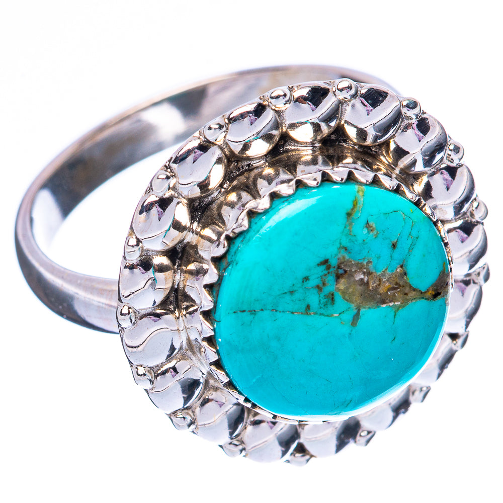 Rare Kingman Turquoise 925 Sterling Silver Ring Size 8.5 (925 Sterling Silver) R3839