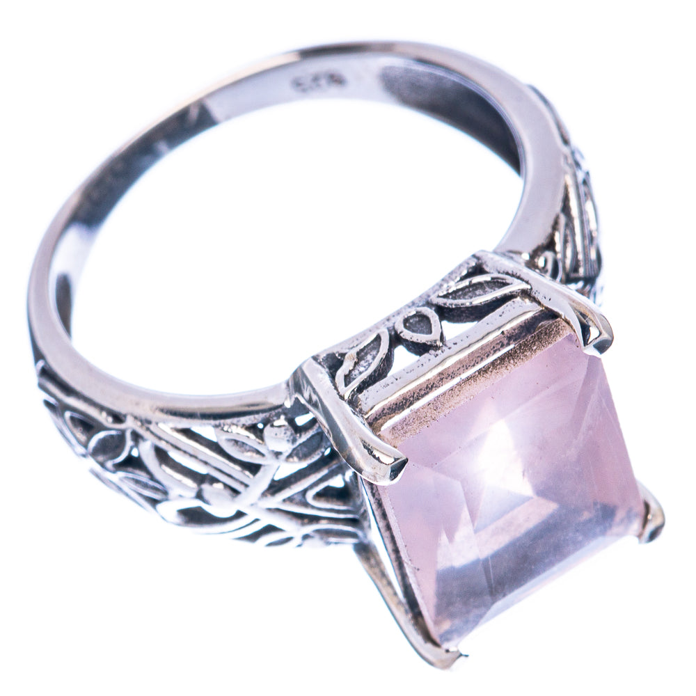 Rose Quartz Ring Size 7.75 (925 Sterling Silver) R2940