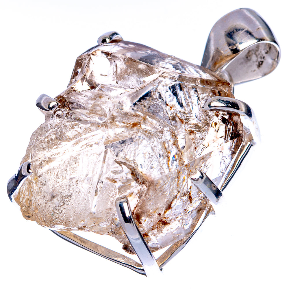 Rare Elestial Quartz Pendant 1 1/4" (925 Sterling Silver) P41498