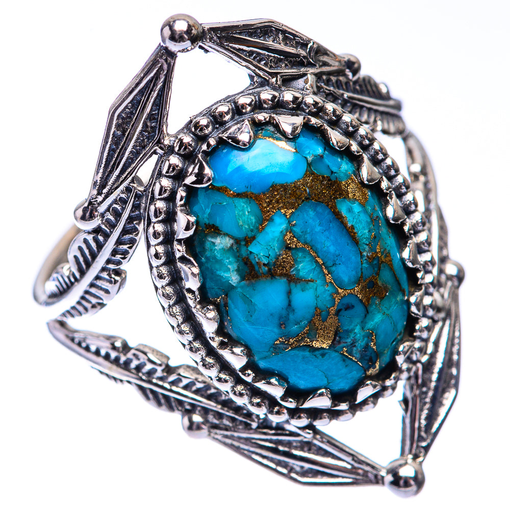 Blue Copper Composite Turquoise Ring Size 8.25 (925 Sterling Silver) R140709