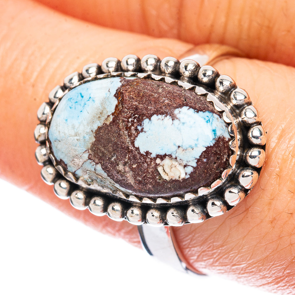Golden Hills Turquoise Ring Size 8.75 (925 Sterling Silver) R2774