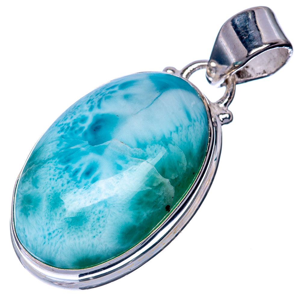 Larimar Pendant 1 3/8" (925 Sterling Silver) P40837