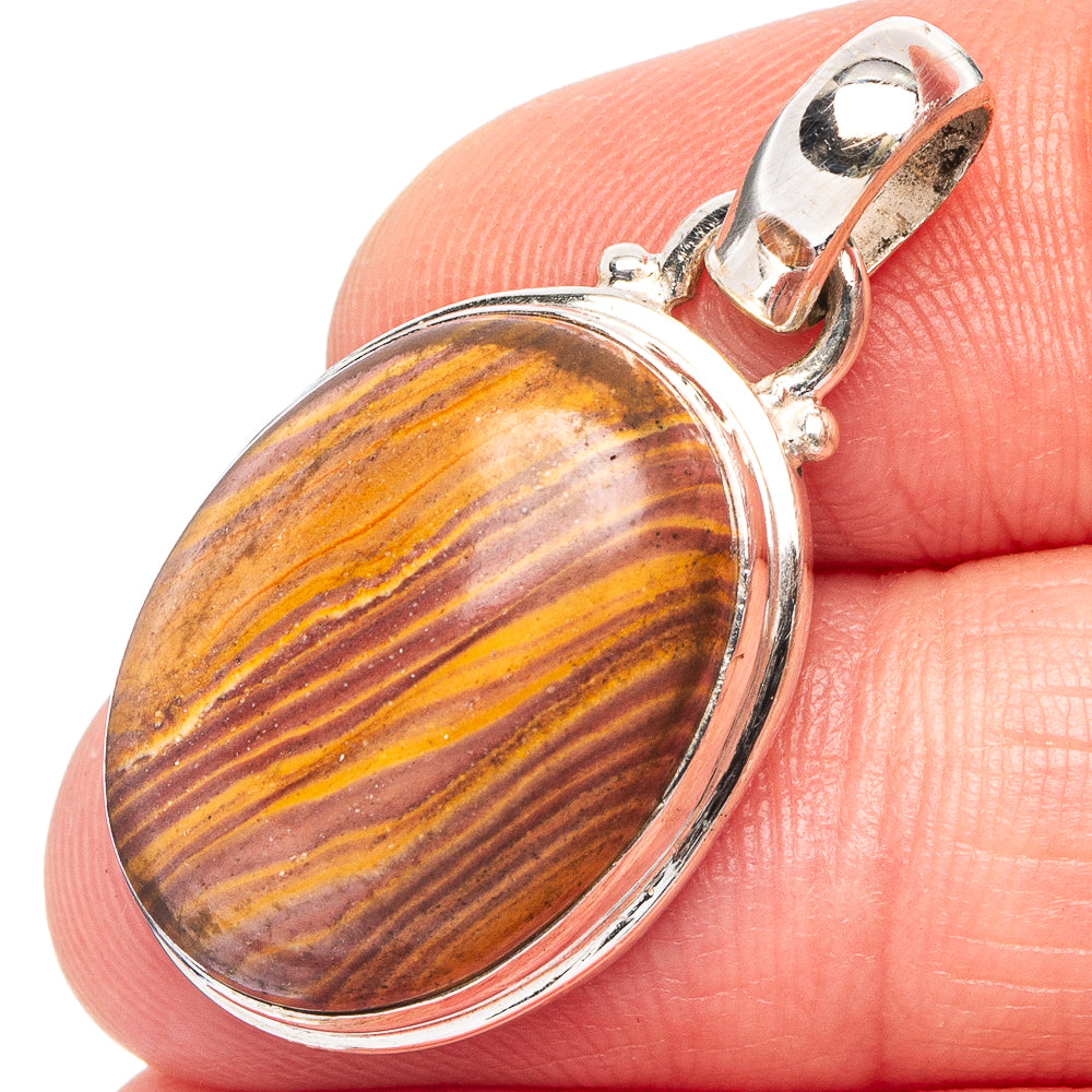 Rolling Hills Dolomite Pendant 1 1/4" (.925 Sterling Silver)