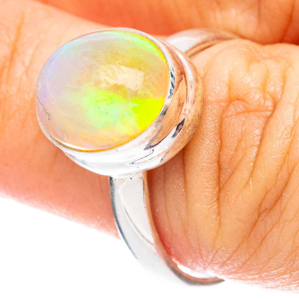 Rare Large Ethiopian Opal Ring Size 7.75 (925 Sterling Silver) R4925