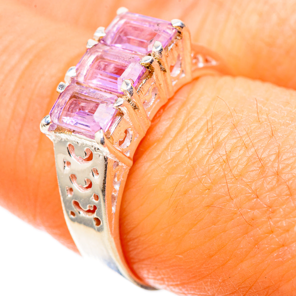 Faceted Pink Amethyst Dainty Ring Size 6 (925 Sterling Silver) RING138204