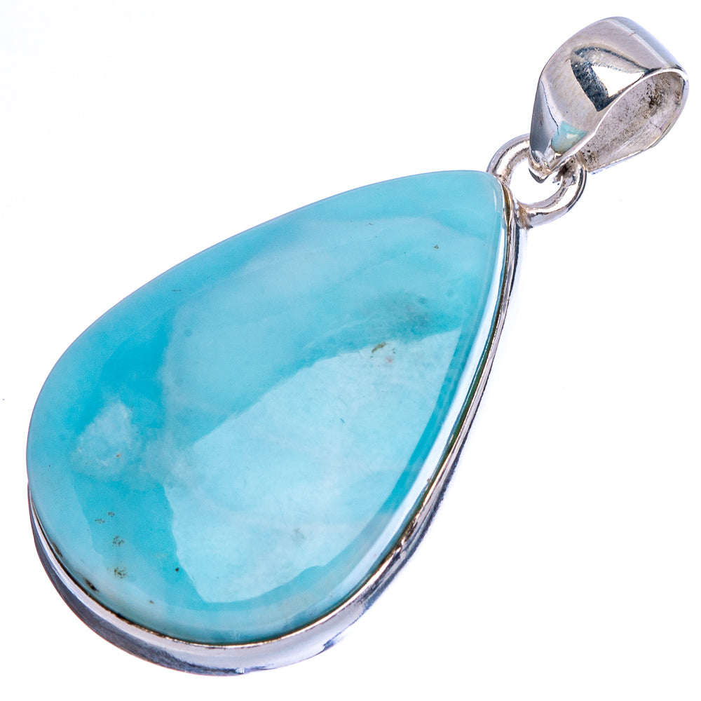 Larimar Pendant 1 1/2" (925 Sterling Silver) P43102