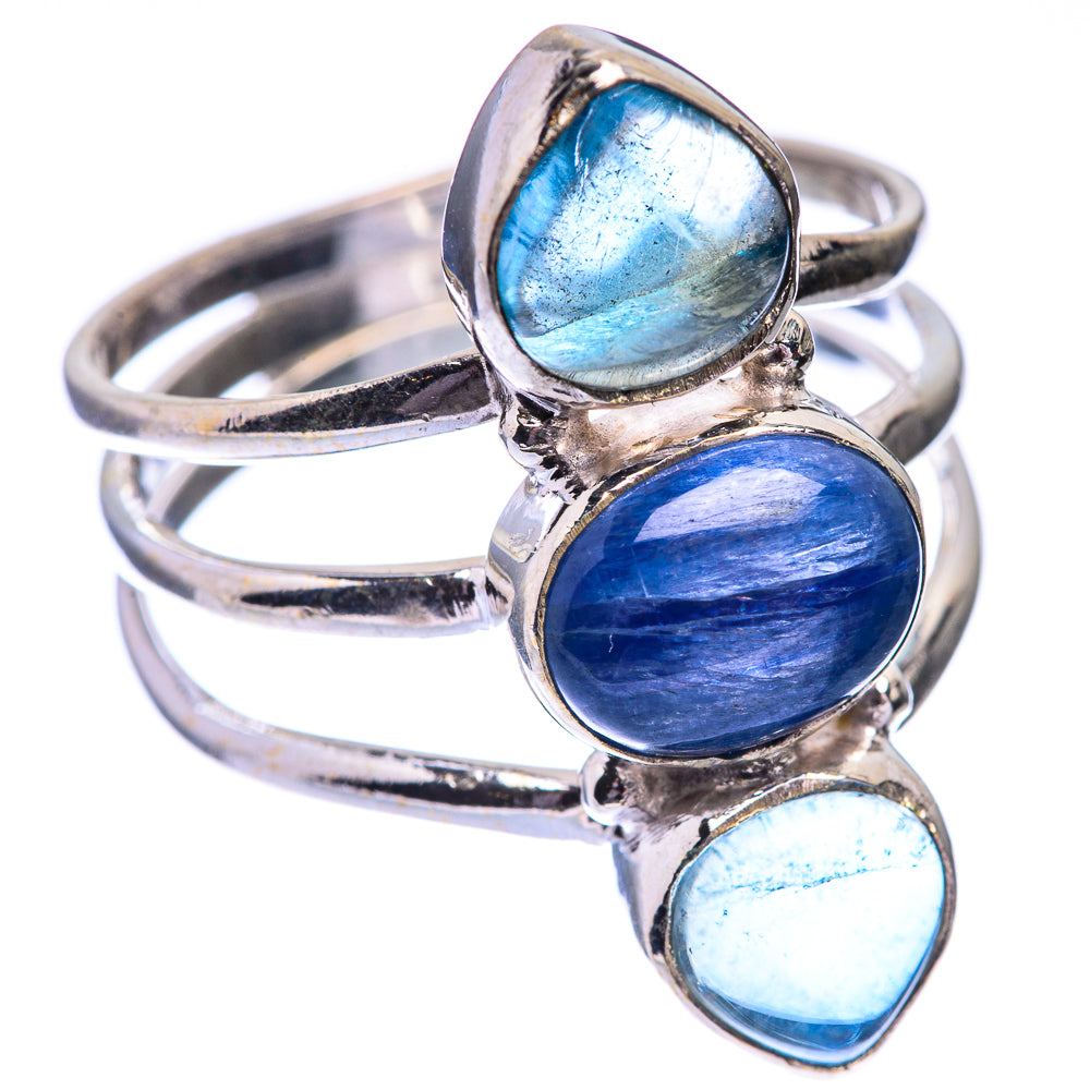 Kyanite, Blue Fluorite Ring Size 10 (925 Sterling Silver) R140595