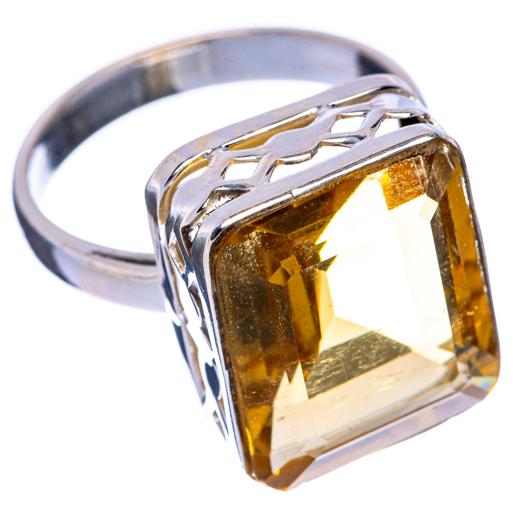 Faceted Citrine Ring Size 10 (925 Sterling Silver) R144772