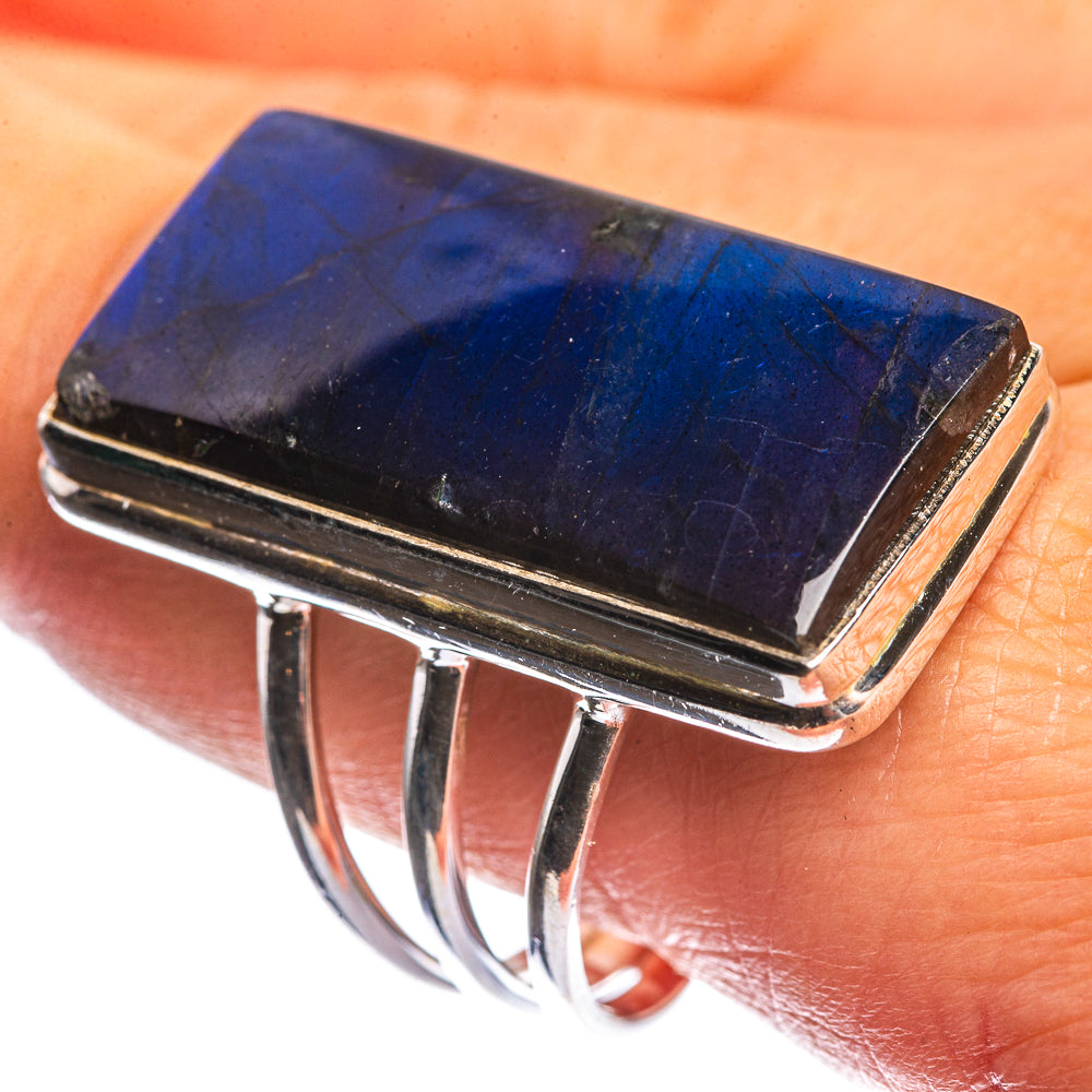 Huge Labradorite 925 Sterling Silver Ring Size 11.5