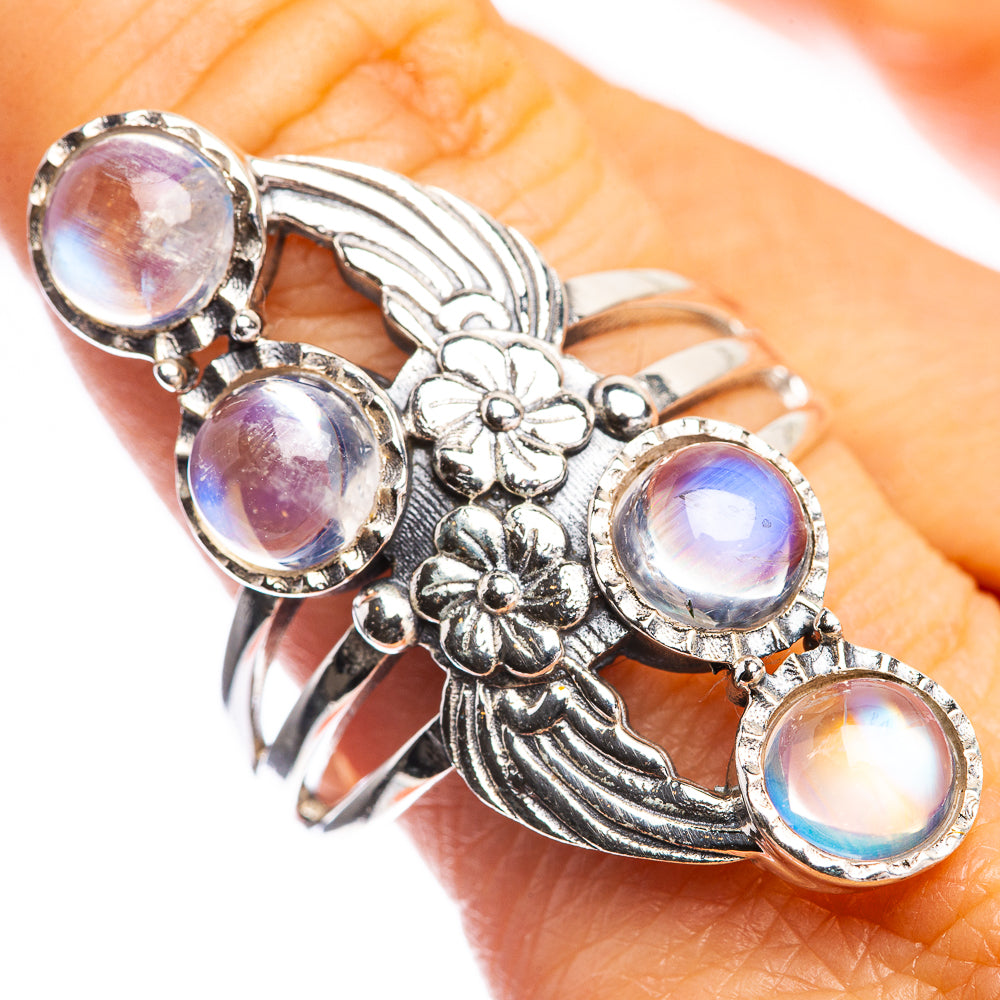 Rainbow Moonstone Ring Size 9.75 (925 Sterling Silver) RING143380