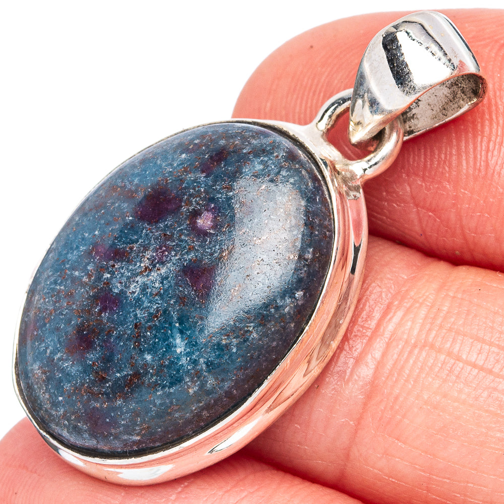Ruby Fuchsite Pendant 1 3/8" (925 Sterling Silver) P43482