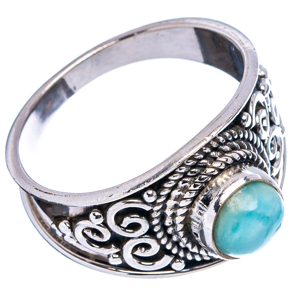 Rare Larimar Cocktail Ring Size 6.75 (.925 Sterling Silver)