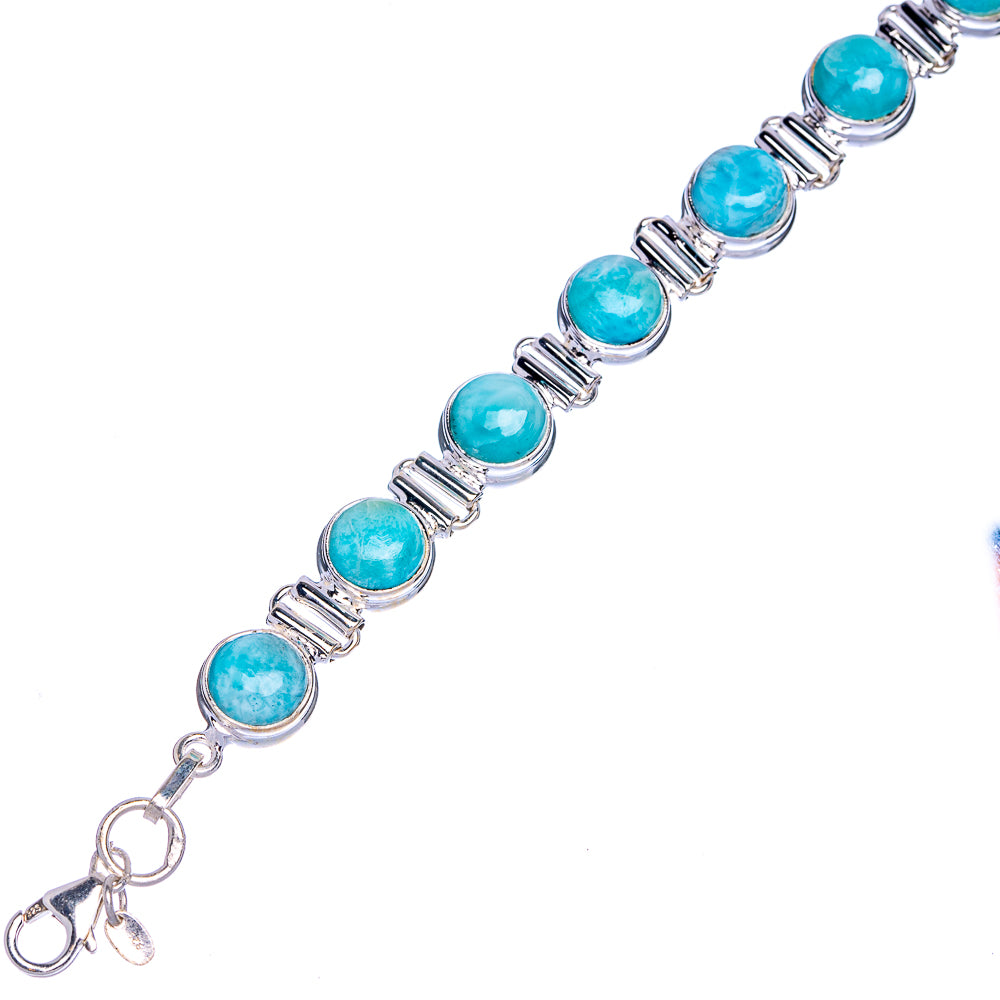 Larimar Bracelets 6 1/2 To 8 1/8" (925 Sterling Silver) B90321
