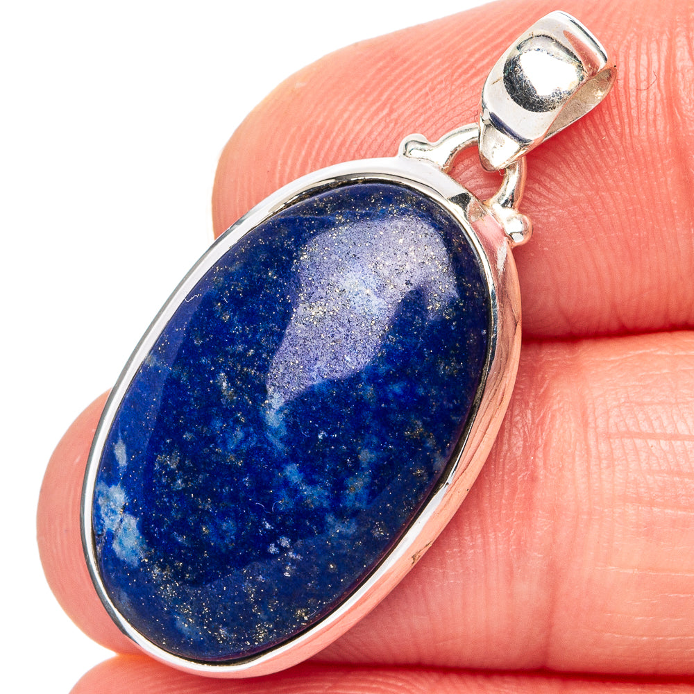 Lapis Lazuli Pendant 1 3/8" (.925 Sterling Silver)