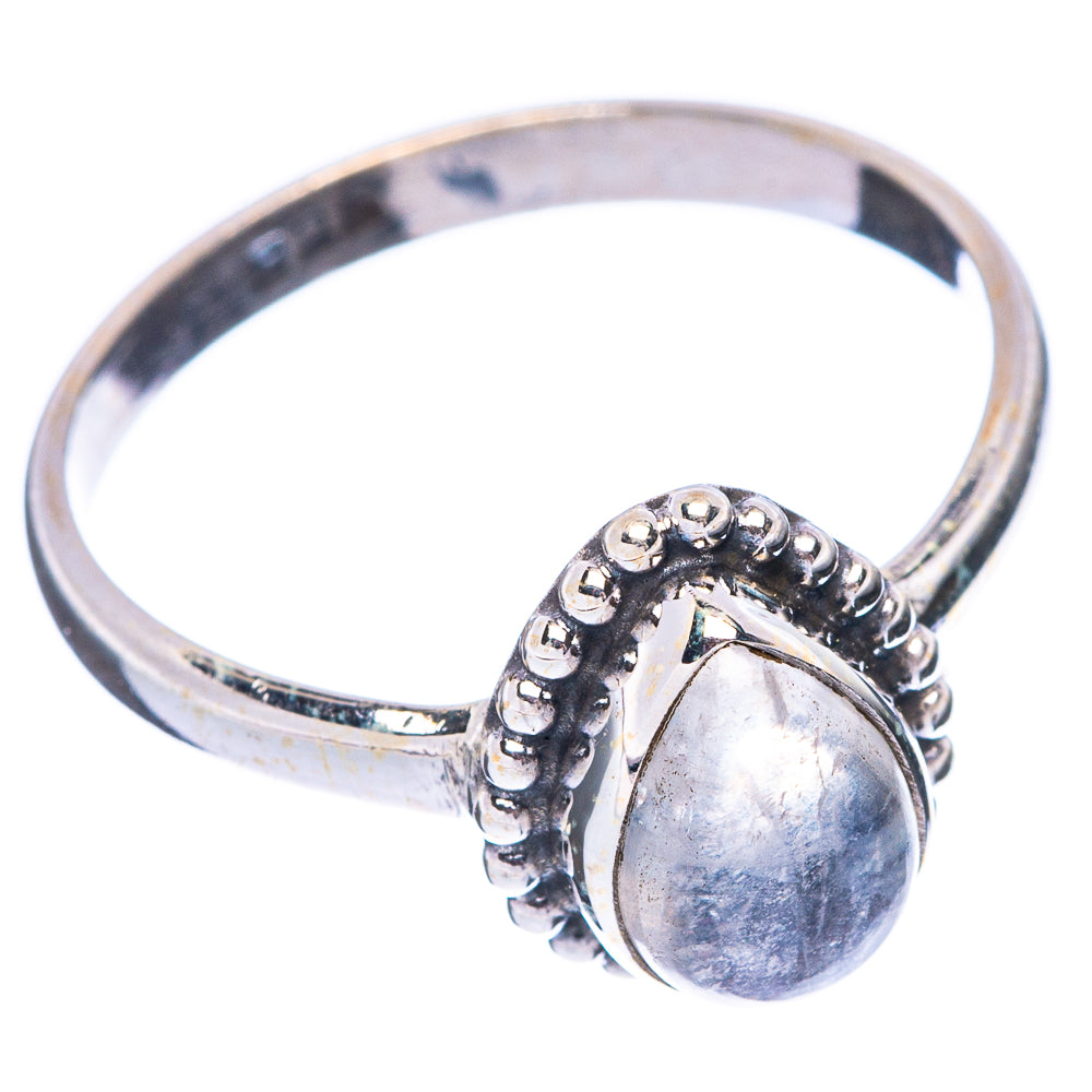 Rainbow Moonstone Dainty Ring Size 8 (925 Sterling Silver) R5814